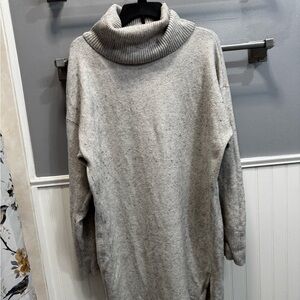 & Other Stories Light Gray Turtleneck Sweater Dress